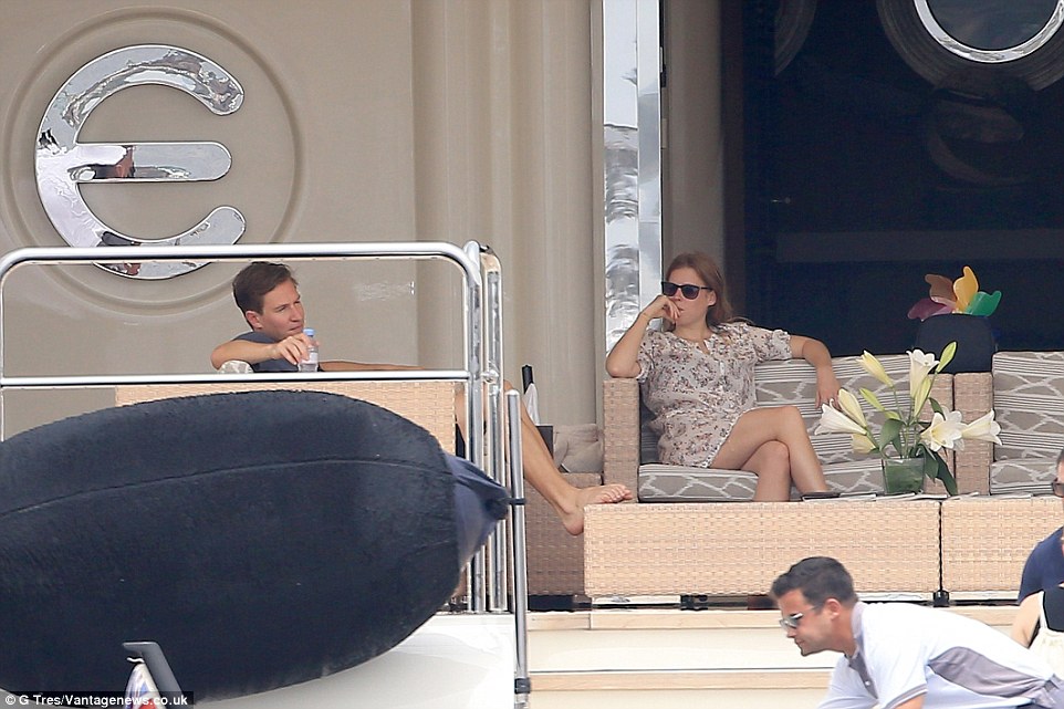 Princess Beatrice aboard Eclipse the second largest megayacht in